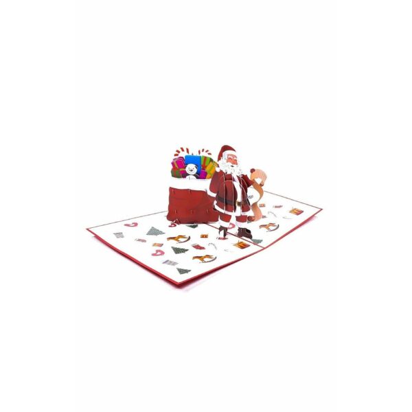 3D Blahoželanie - Santa s taškou darčekov
