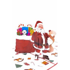 3D Blahoželanie - Santa s taškou darčekov