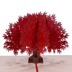 3D Blahoželanie - Strom života (červený)