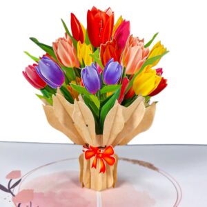 3D Blahoželanie - Kytica tulipánov