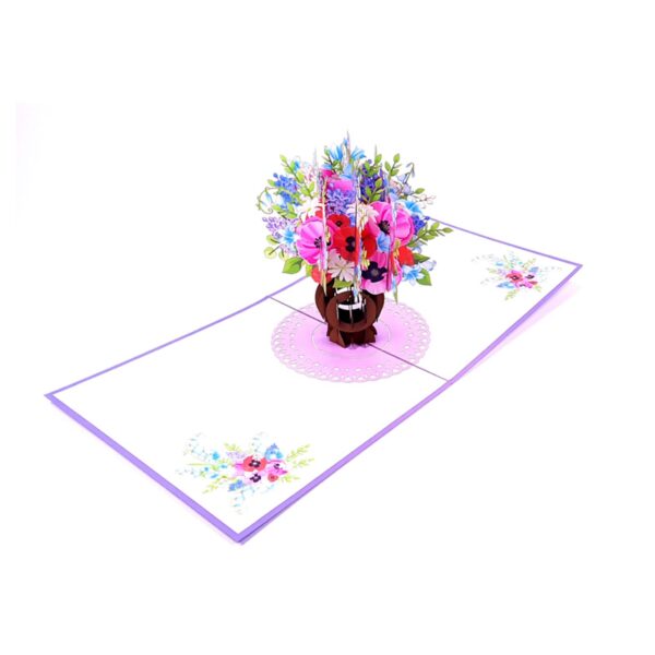 3D Blahoželanie - Váza s maceškami
