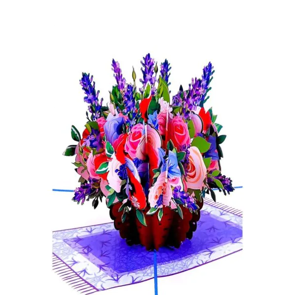 3D Blahoželanie - Ruže v kvetináči