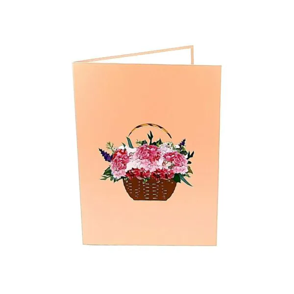 3D Blahoželanie - Hortenzia s motýľmi (ružová)