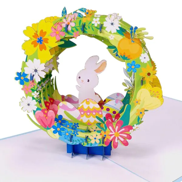3D Blahoželanie - Veľkonočný zajačik s vajíčkami